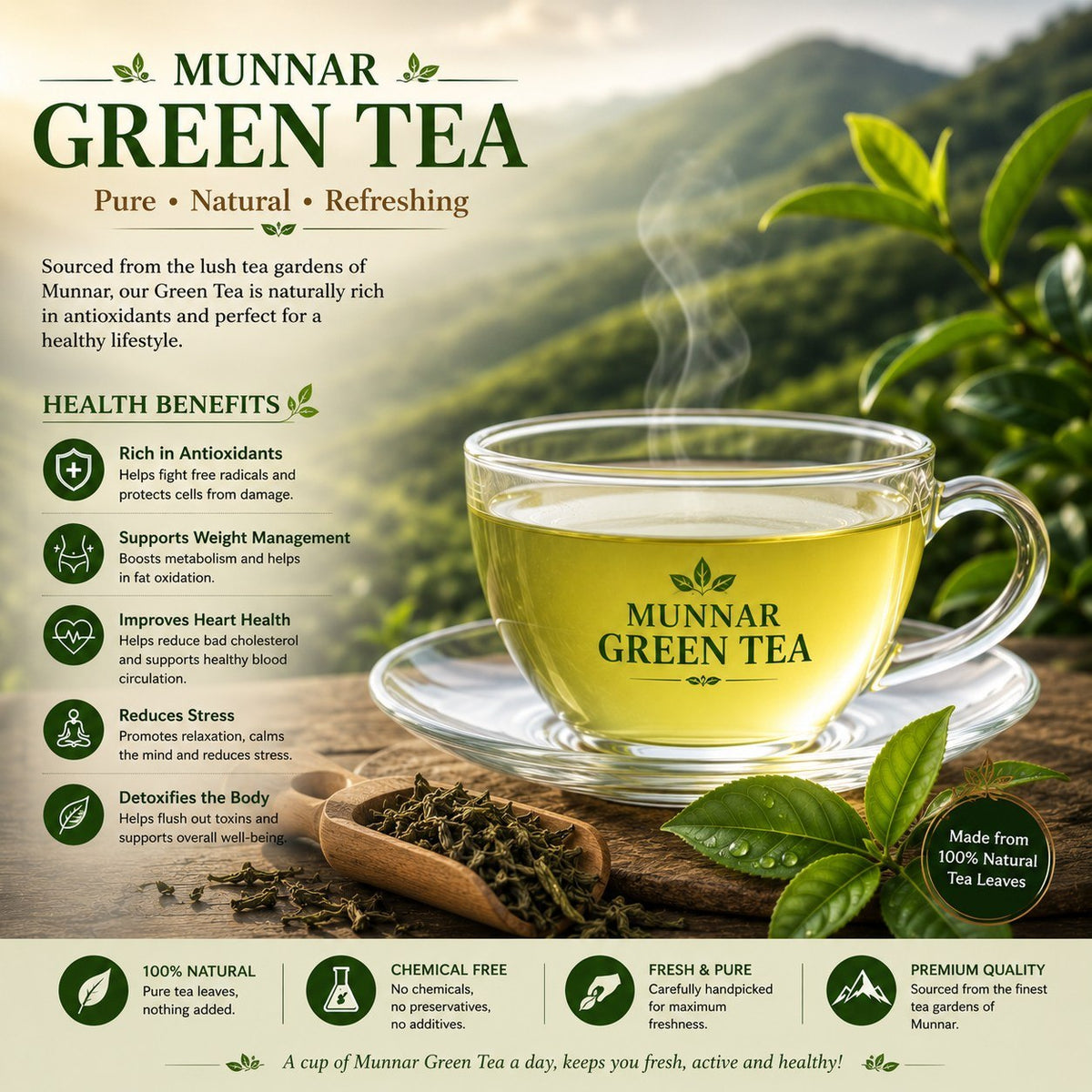 Special Munnar Green Tea (Tin)