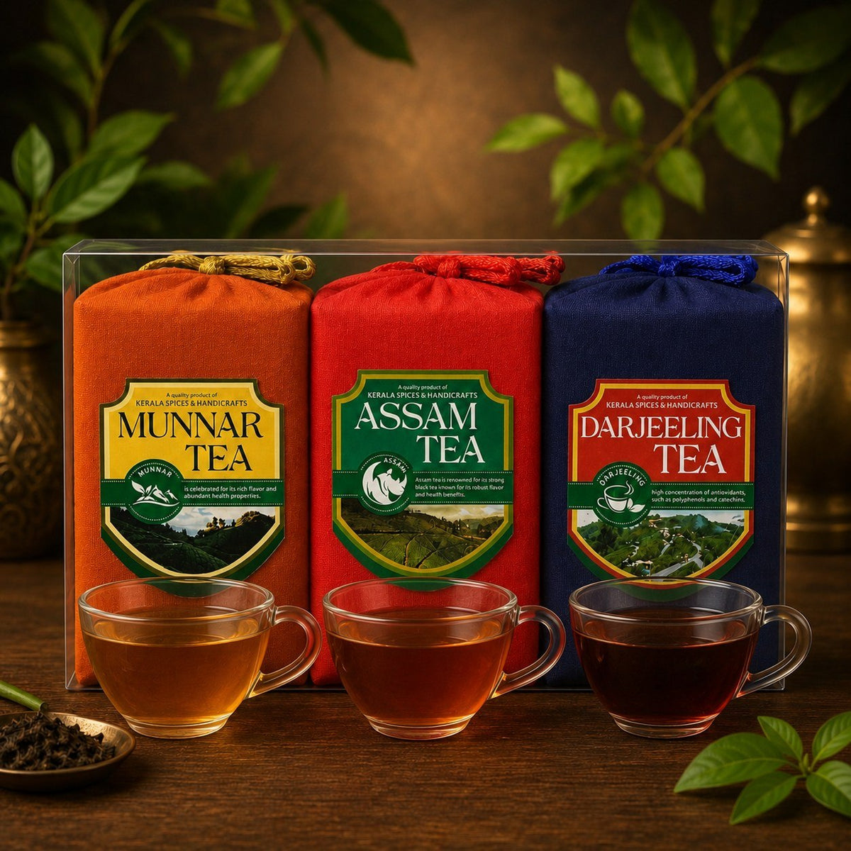 3 in 1 combo (Assam Tea, Darjeeling Tea, Munnar Tea)