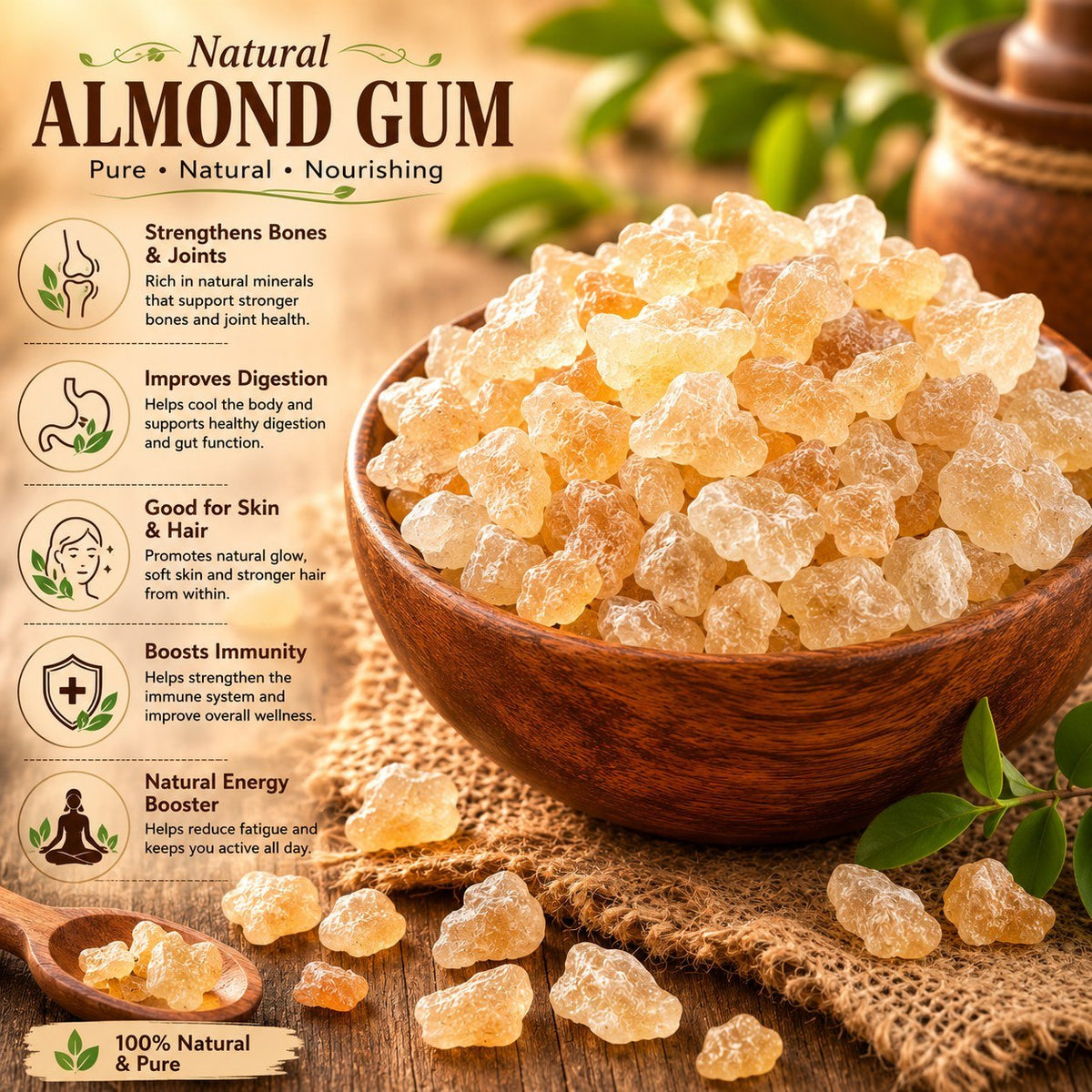 Almond Gum (Badam Pisin)