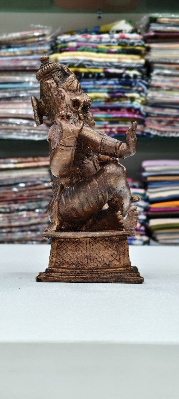 Lord Narasimha & Lakshmi Copper Statue