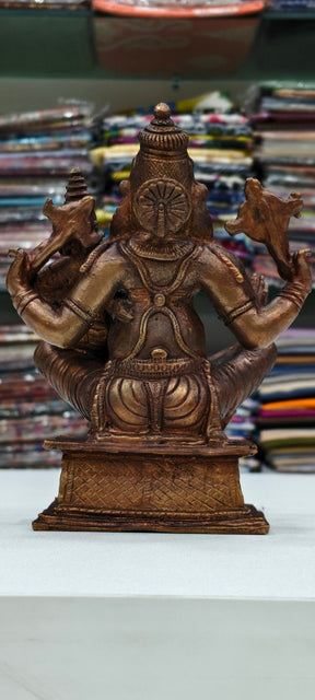 Lord Narasimha & Lakshmi Copper Statue