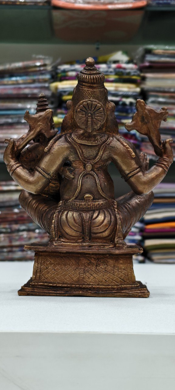 Lord Narasimha & Lakshmi Copper Statue