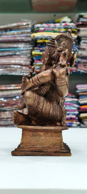 Lord Narasimha & Lakshmi Copper Statue