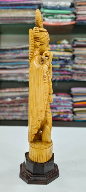 Lord Krishna playing flute Handicrafted Teek wooden statue