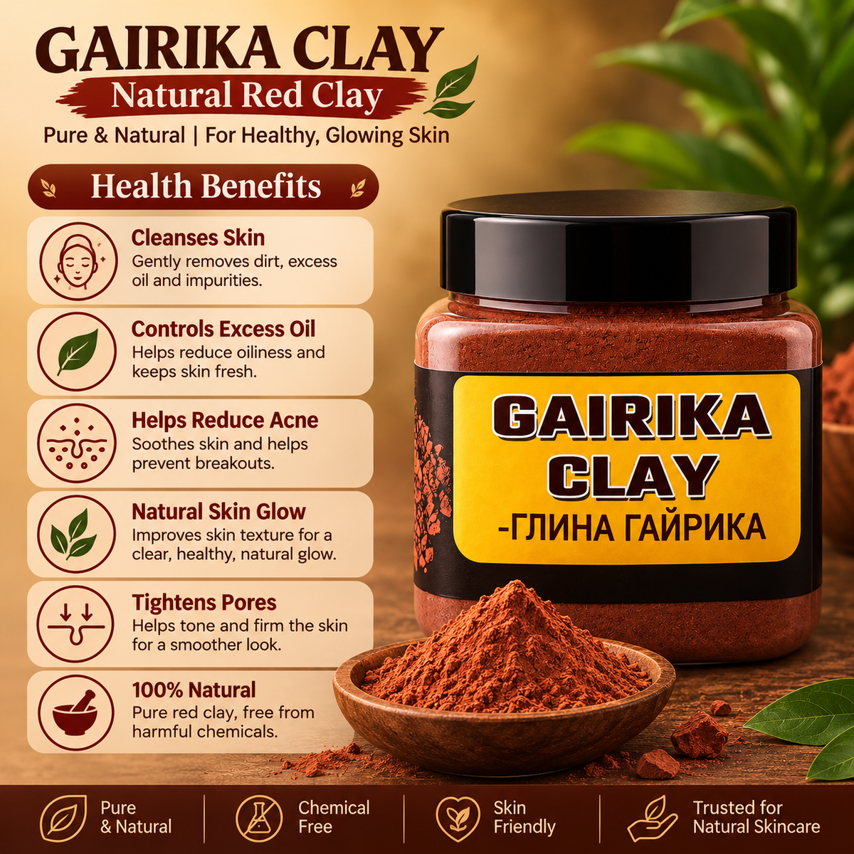 Gairika Clay (Natural Red Clay)