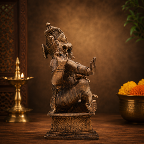 Lord Narasimha & Lakshmi Copper Statue