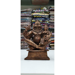 Lord Narasimha & Lakshmi Copper Statue