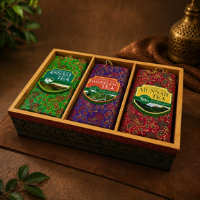 Premium Tea Gift Box Combo (Assam Tea/Darjeeling Tea/Munnar Tea)
