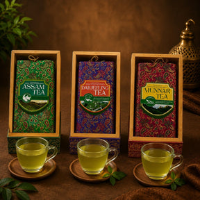 Premium Tea Gift Box Combo (Assam Tea/Darjeeling Tea/Munnar Tea)