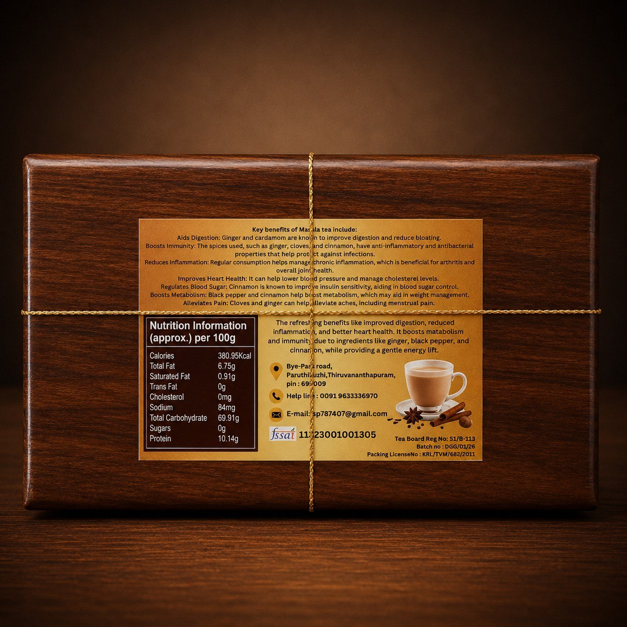 Masala Tea (Wooden Gift Box)