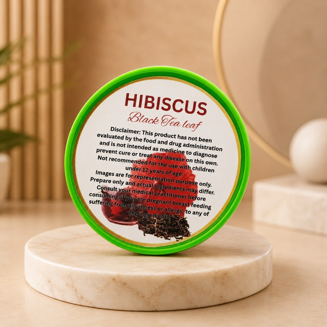Hibiscus Black Tea Leaf (Bottle)