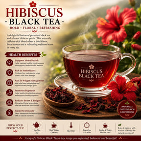 Hibiscus Black Tea Leaf (Bottle)