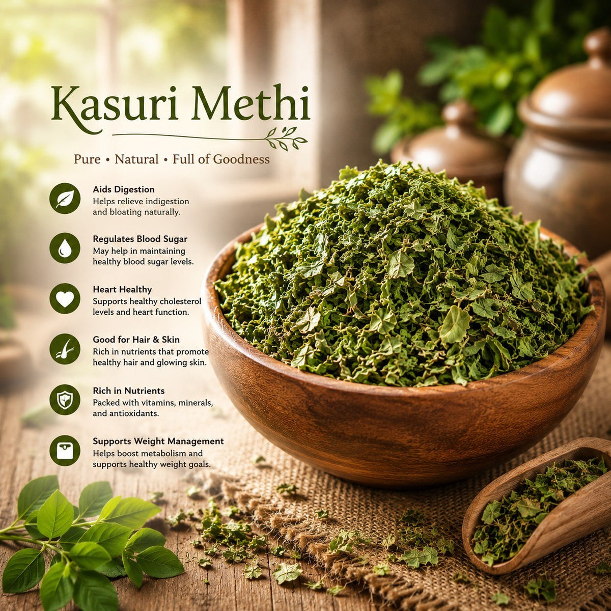 Kasuri Methi (Dried Fenugreek Leaves)
