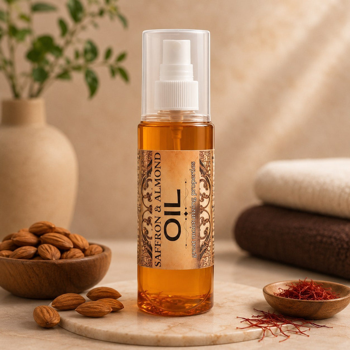 Saffron Almond Oil