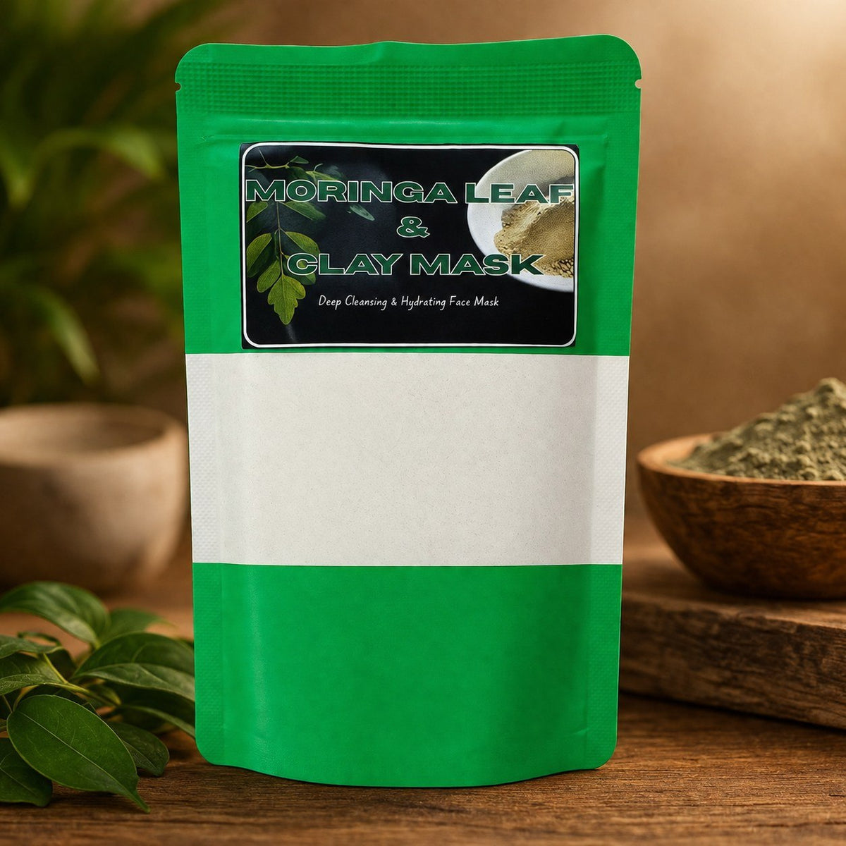 Moringa Leaf Clay Mask