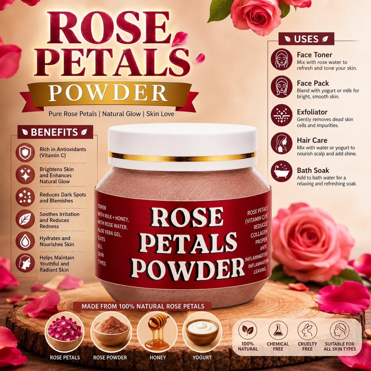 Rose Petals Powder