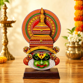 Kathakali Face with Jewels on Decorative Stand