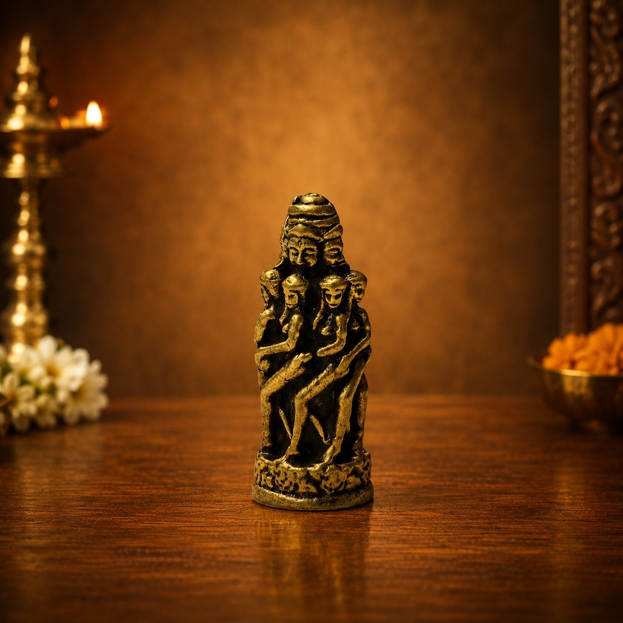 Miniature Brass Statue (Lord Ganesha,Durga Devi on Lion & more)