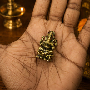 Miniature Brass Statue (Lord Ganesha,Durga Devi on Lion & more)