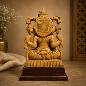 Handcrafted Wooden Lord Ganesha Idol