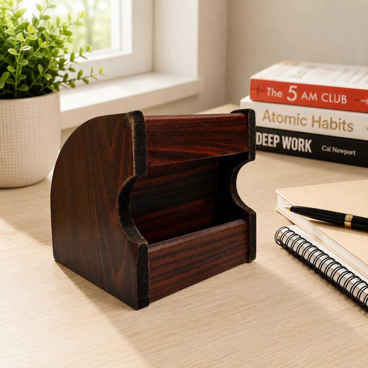 Handcrafted Wooden Pen Stand