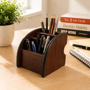 Handcrafted Wooden Pen Stand