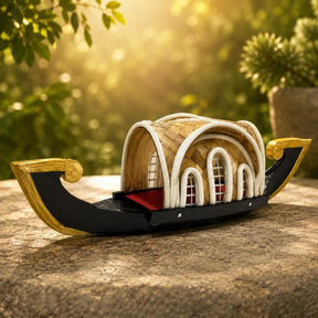 Handcrafted Wooden Kerala Kettuvallam Houseboat Model