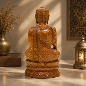 Handcrafted Wooden Buddha Statue