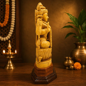 Goddess Lakshmi on Lotus Throne Showpiece