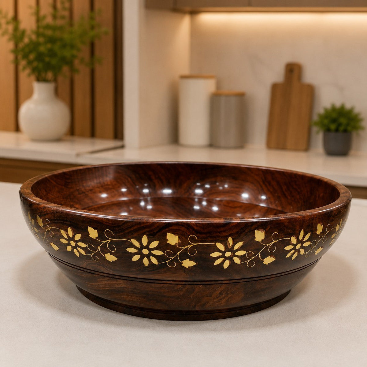 Handcrafted Wooden Serving Bowl Set