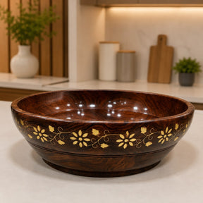 Handcrafted Wooden Serving Bowl Set