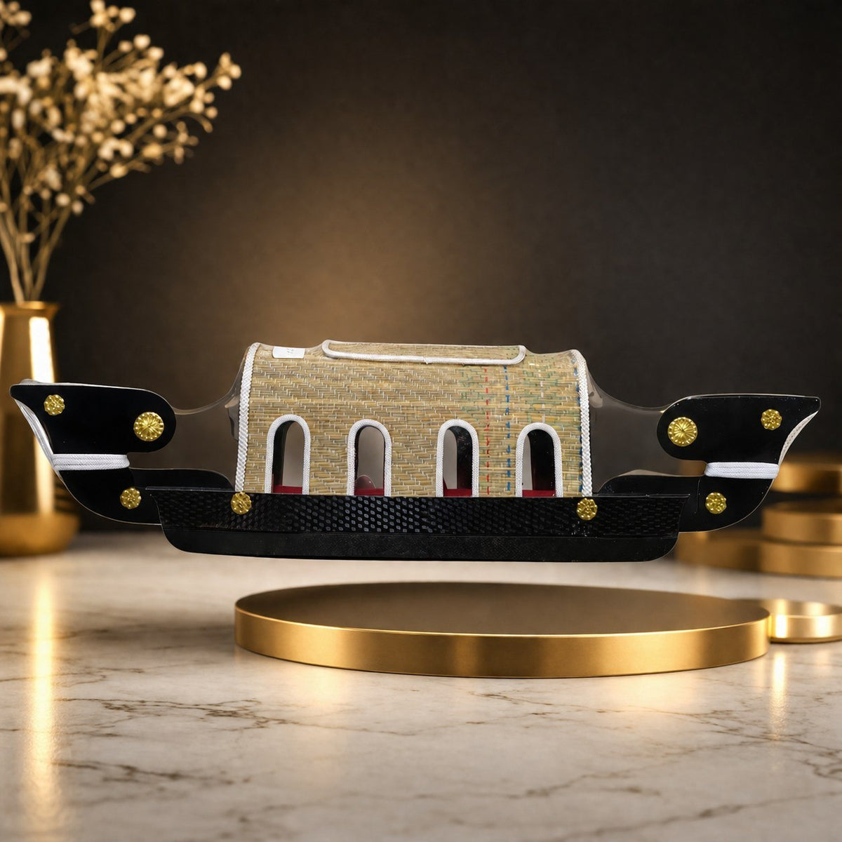 Handcrafted Kerala Kettuvallam Houseboat Miniature Showpiece