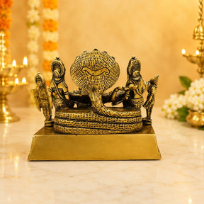 Brass Lord Vishnu on Sheshnag Statue