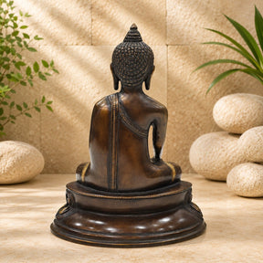 Two-Tone Brass Lord Buddha Statue