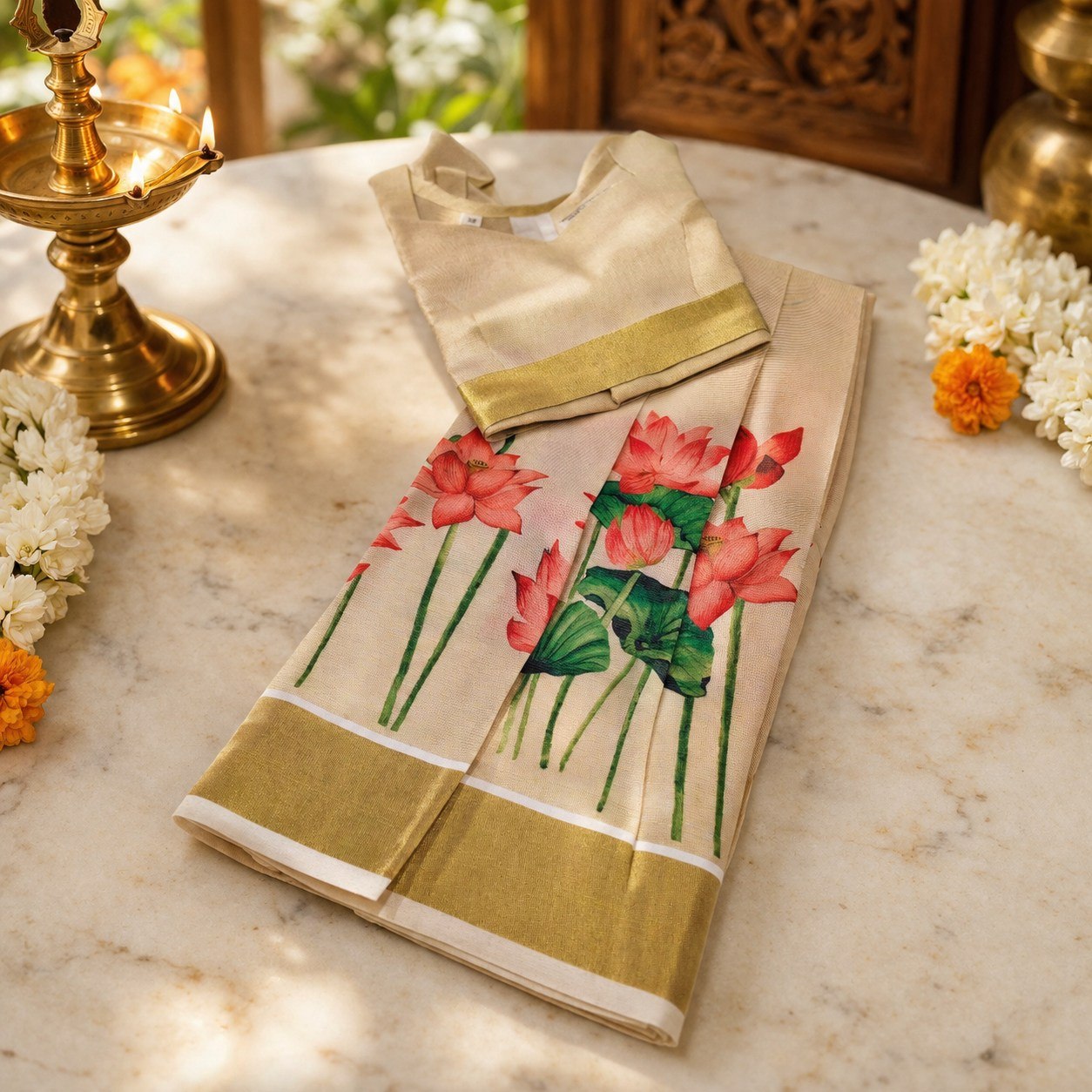 Kids Traditional Pavada Set