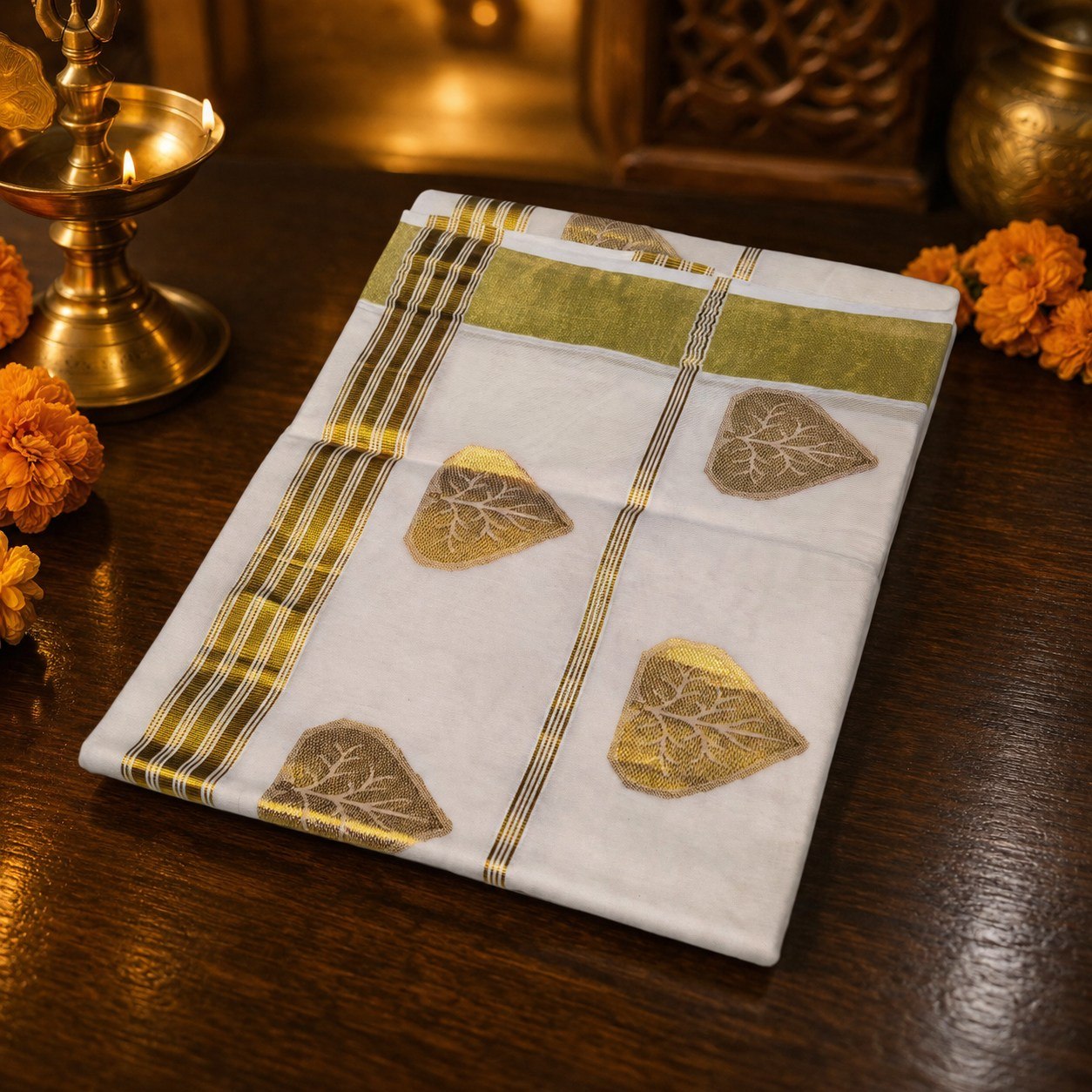 Kerala cotton Kasavu saree